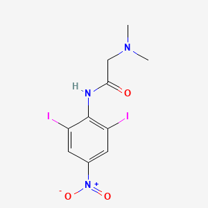 molecular formula C10H11I2N3O3 B15150945 N-(2,6-diiodo-4-nitrophenyl)-2-(dimethylamino)acetamide 