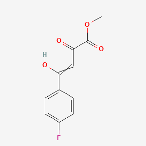 molecular formula C11H9FO4 B15150950 Methyl 4-(4-fluorophenyl)-4-hydroxy-2-oxobut-3-enoate CAS No. 41167-60-6