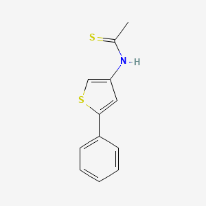 molecular formula C12H11NS2 B15150962 N-(5-phenylthiophen-3-yl)ethanethioamide 