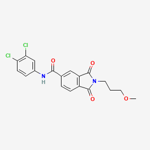 molecular formula C19H16Cl2N2O4 B15150977 N-(3,4-dichlorophenyl)-2-(3-methoxypropyl)-1,3-dioxoisoindole-5-carboxamide 