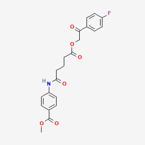molecular formula C21H20FNO6 B15150995 Methyl 4-({5-[2-(4-fluorophenyl)-2-oxoethoxy]-5-oxopentanoyl}amino)benzoate 