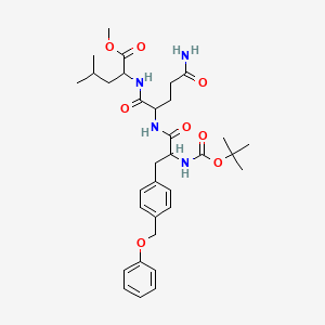 molecular formula C33H46N4O8 B15151006 methyl N-(tert-butoxycarbonyl)-4-(phenoxymethyl)phenylalanylglutaminylleucinate 