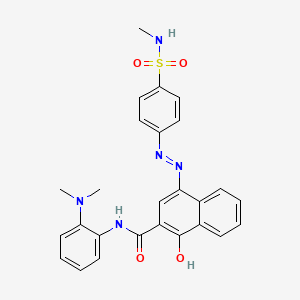 molecular formula C26H25N5O4S B15151052 N-[2-(dimethylamino)phenyl]-1-hydroxy-4-{(E)-[4-(methylsulfamoyl)phenyl]diazenyl}naphthalene-2-carboxamide 