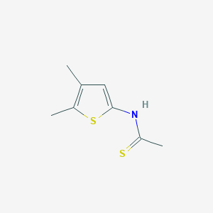 molecular formula C8H11NS2 B15151209 N-(4,5-dimethylthiophen-2-yl)ethanethioamide 