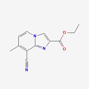 molecular formula C12H11N3O2 B15151214 Ethyl 8-cyano-7-methylimidazo[1,2-a]pyridine-2-carboxylate 