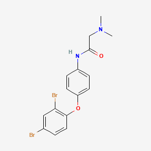 molecular formula C16H16Br2N2O2 B15151221 N-[4-(2,4-dibromophenoxy)phenyl]-2-(dimethylamino)acetamide 