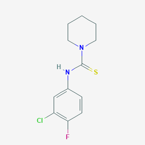 molecular formula C12H14ClFN2S B15151250 N-(3-chloro-4-fluorophenyl)piperidine-1-carbothioamide 