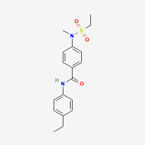 molecular formula C18H22N2O3S B15151263 N-(4-ethylphenyl)-4-[(ethylsulfonyl)(methyl)amino]benzamide 