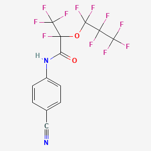 molecular formula C13H5F11N2O2 B15151285 N-(4-cyanophenyl)-2,3,3,3-tetrafluoro-2-(1,1,2,2,3,3,3-heptafluoropropoxy)propanamide 