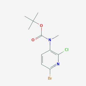 molecular formula C11H14BrClN2O2 B15151317 tert-Butyl (6-bromo-2-chloropyridin-3-yl)(methyl)carbamate 