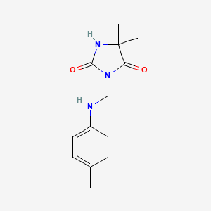 molecular formula C13H17N3O2 B15151345 5,5-Dimethyl-3-{[(4-methylphenyl)amino]methyl}imidazolidine-2,4-dione CAS No. 840-20-0