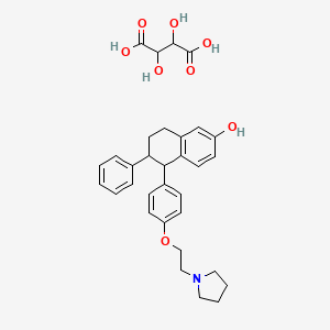 molecular formula C32H37NO8 B15151347 Lasofoxifene hcl 