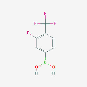 molecular formula C7H5BF4O2 B151514 (3-Fluoro-4-(trifluoromethyl)phenyl)boronic acid CAS No. 864759-68-2