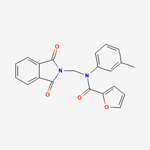 molecular formula C21H16N2O4 B15151494 N-[(1,3-dioxoisoindol-2-yl)methyl]-N-(3-methylphenyl)furan-2-carboxamide 
