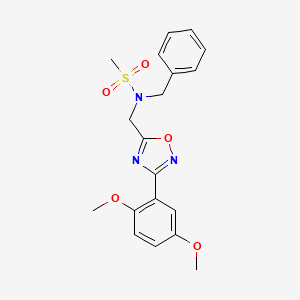 molecular formula C19H21N3O5S B15151520 N-benzyl-N-{[3-(2,5-dimethoxyphenyl)-1,2,4-oxadiazol-5-yl]methyl}methanesulfonamide 