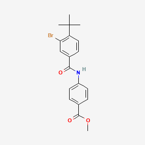 molecular formula C19H20BrNO3 B15151536 Methyl 4-{[(3-bromo-4-tert-butylphenyl)carbonyl]amino}benzoate 
