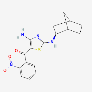 molecular formula C17H18N4O3S B15151584 N2-[(2S)-bicyclo[2.2.1]heptan-2-yl]-5-(2-nitrobenzoyl)-1,3-thiazole-2,4-diamine 