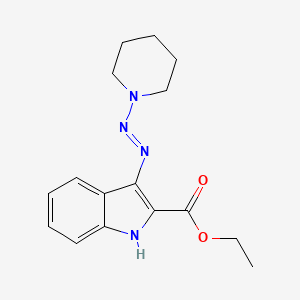 molecular formula C16H20N4O2 B15151598 ethyl 3-[(E)-piperidin-1-yldiazenyl]-1H-indole-2-carboxylate 
