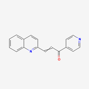 molecular formula C17H12N2O B15151613 1-(4-Pyridinyl)-3-(2-quinolinyl)-2-propen-1-one 