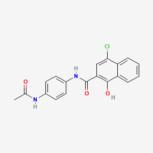 molecular formula C19H15ClN2O3 B15151643 N-[4-(acetylamino)phenyl]-4-chloro-1-hydroxynaphthalene-2-carboxamide 