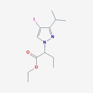 molecular formula C12H19IN2O2 B15151696 ethyl 2-[4-iodo-3-(propan-2-yl)-1H-pyrazol-1-yl]butanoate 