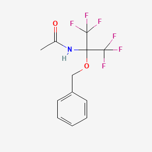 molecular formula C12H11F6NO2 B15151795 N-[2-(benzyloxy)-1,1,1,3,3,3-hexafluoropropan-2-yl]acetamide 