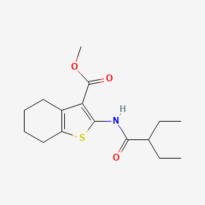 molecular formula C16H23NO3S B15151856 Methyl 2-[(2-ethylbutanoyl)amino]-4,5,6,7-tetrahydro-1-benzothiophene-3-carboxylate 