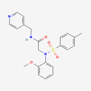 molecular formula C22H23N3O4S B15151985 N~2~-(2-methoxyphenyl)-N~2~-[(4-methylphenyl)sulfonyl]-N-(pyridin-4-ylmethyl)glycinamide 