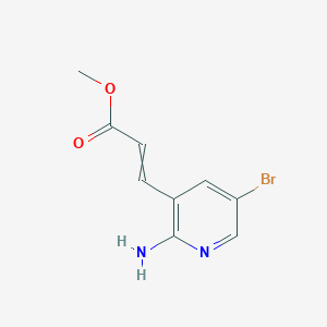 molecular formula C9H9BrN2O2 B15151992 Methyl 3-(2-amino-5-bromopyridin-3-yl)prop-2-enoate 