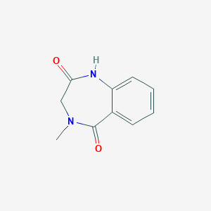 molecular formula C10H10N2O2 B151521 4-methyl-3,4-dihydro-1H-1,4-benzodiazepine-2,5-dione CAS No. 3415-35-8