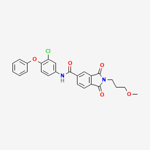 molecular formula C25H21ClN2O5 B15152134 N-(3-chloro-4-phenoxyphenyl)-2-(3-methoxypropyl)-1,3-dioxoisoindole-5-carboxamide 