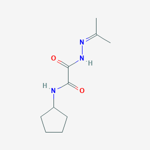 molecular formula C10H17N3O2 B15152292 N-cyclopentyl-2-oxo-2-[2-(propan-2-ylidene)hydrazinyl]acetamide 