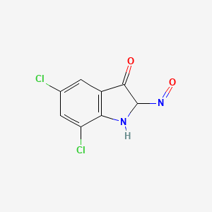 molecular formula C8H4Cl2N2O2 B15152383 5,7-Dichloro-2-nitroso-1,2-dihydroindol-3-one 