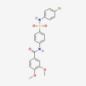 molecular formula C21H19BrN2O5S B15152435 N-{4-[(4-bromophenyl)sulfamoyl]phenyl}-3,4-dimethoxybenzamide 