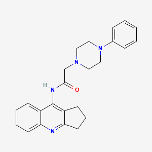 molecular formula C24H26N4O B15152459 N-{1H,2H,3H-cyclopenta[b]quinolin-9-yl}-2-(4-phenylpiperazin-1-yl)acetamide 