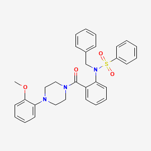 molecular formula C31H31N3O4S B15152519 N-benzyl-N-(2-{[4-(2-methoxyphenyl)piperazin-1-yl]carbonyl}phenyl)benzenesulfonamide 