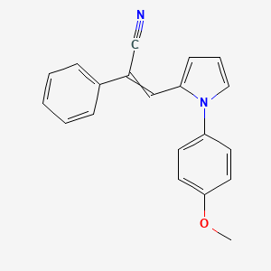 molecular formula C20H16N2O B15152572 I+/--[[1-(4-Methoxyphenyl)-1H-pyrrol-2-yl]methylene]benzeneacetonitrile CAS No. 625401-83-4