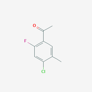 molecular formula C9H8ClFO B151526 1-(4-Chloro-2-fluoro-5-methylphenyl)ethanone CAS No. 177211-26-6