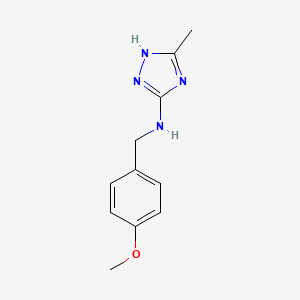 molecular formula C11H14N4O B15152659 N-(4-methoxybenzyl)-3-methyl-1H-1,2,4-triazol-5-amine 