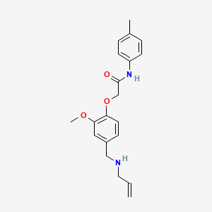 molecular formula C20H24N2O3 B15152686 2-{2-methoxy-4-[(prop-2-en-1-ylamino)methyl]phenoxy}-N-(4-methylphenyl)acetamide 