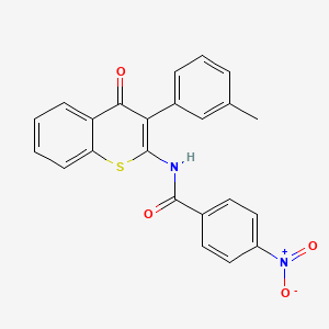 molecular formula C23H16N2O4S B15152697 N-[3-(3-methylphenyl)-4-oxothiochromen-2-yl]-4-nitrobenzamide 