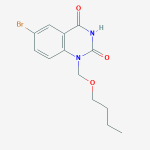 molecular formula C13H15BrN2O3 B15152772 6-Bromo-1-(butoxymethyl)quinazoline-2,4-dione 