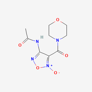 molecular formula C9H12N4O5 B15152781 N-[4-(morpholin-4-ylcarbonyl)-5-oxido-1,2,5-oxadiazol-3-yl]acetamide 