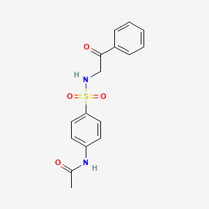 molecular formula C16H16N2O4S B15152830 N-{4-[(2-oxo-2-phenylethyl)sulfamoyl]phenyl}acetamide 
