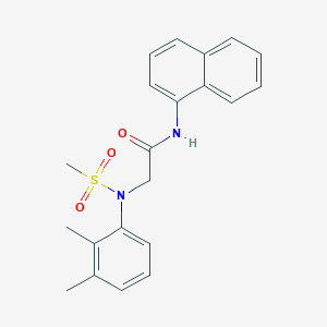 molecular formula C21H22N2O3S B15152841 N~2~-(2,3-dimethylphenyl)-N~2~-(methylsulfonyl)-N-naphthalen-1-ylglycinamide 