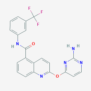 2-((2-Aminopyrimidin-4-yl)oxy)-N-(3-(trifluoromethyl)phenyl)quinoline-5-carboxamide