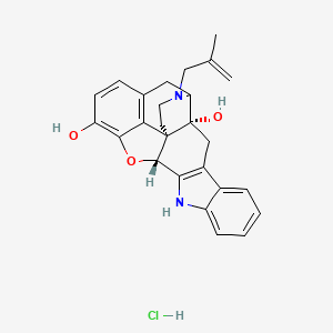 (1R,2R,13R)-22-(2-Methylprop-2-enyl)-14-oxa-11,22-diazaheptacyclo[13.9.1.01,13.02,21.04,12.05,10.019,25]pentacosa-4(12),5,7,9,15,17,19(25)-heptaene-2,16-diol;hydrochloride