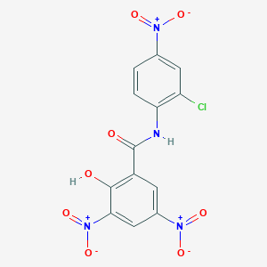 molecular formula C13H7ClN4O8 B15153127 N-(2-chloro-4-nitrophenyl)-2-hydroxy-3,5-dinitrobenzamide 