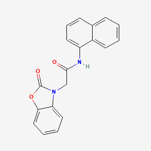 molecular formula C19H14N2O3 B15153174 N-(naphthalen-1-yl)-2-(2-oxo-1,3-benzoxazol-3(2H)-yl)acetamide 