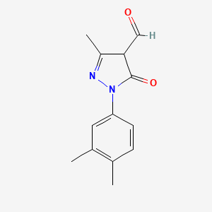 1-(3,4-Dimethylphenyl)-3-methyl-5-oxo-4,5-dihydro-1H-pyrazole-4-carbaldehyde